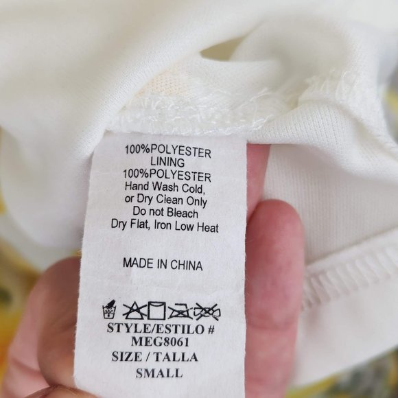 Meghan Los Angeles Lemon Ruffle High-Low Maxi Dress sz S - Picture 8 of 8